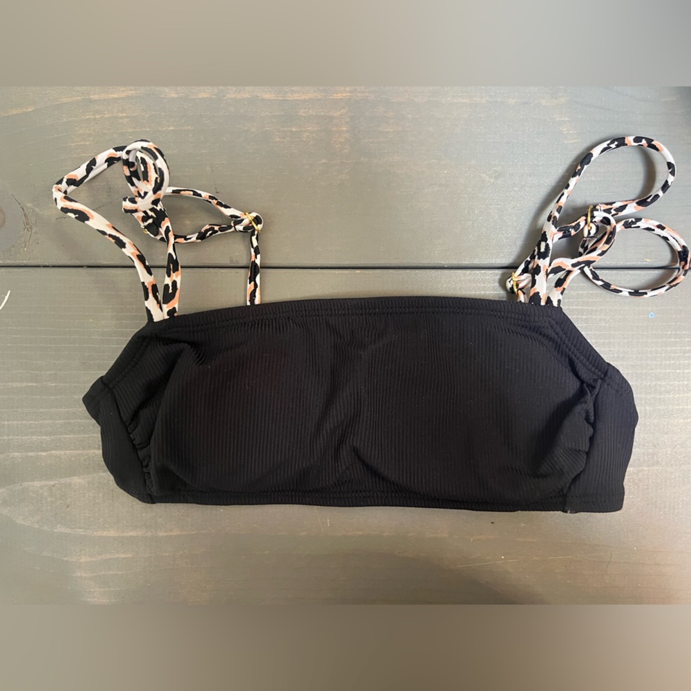 black bathing suit top